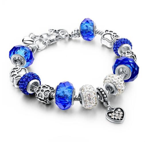 Crystal Beads Bracelets & Bangles - Snake Chain Charm Bracelets For Women