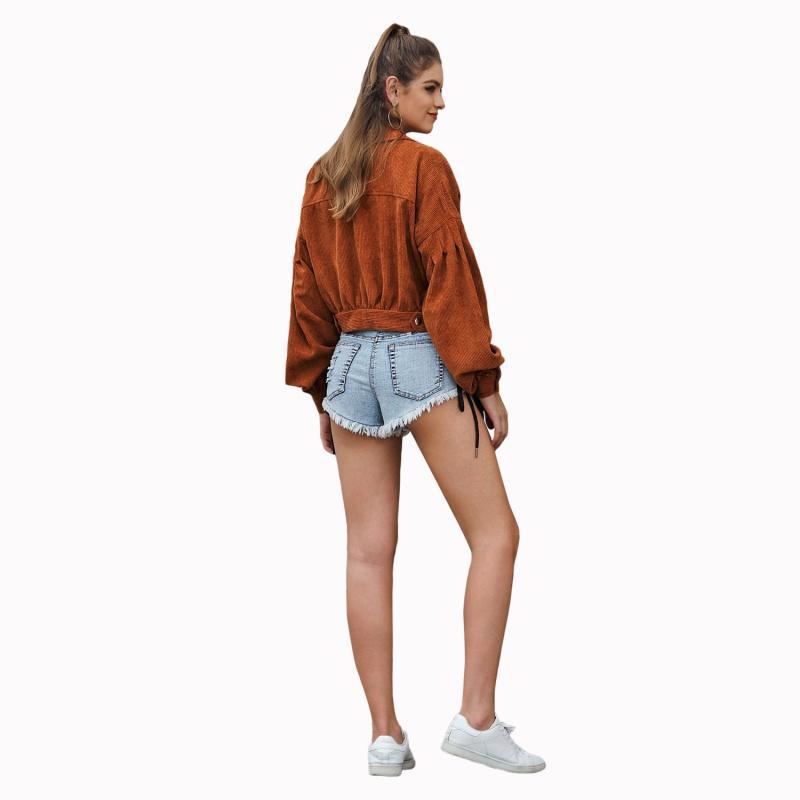 Corduroy Long-Sleeve Jacket For Women