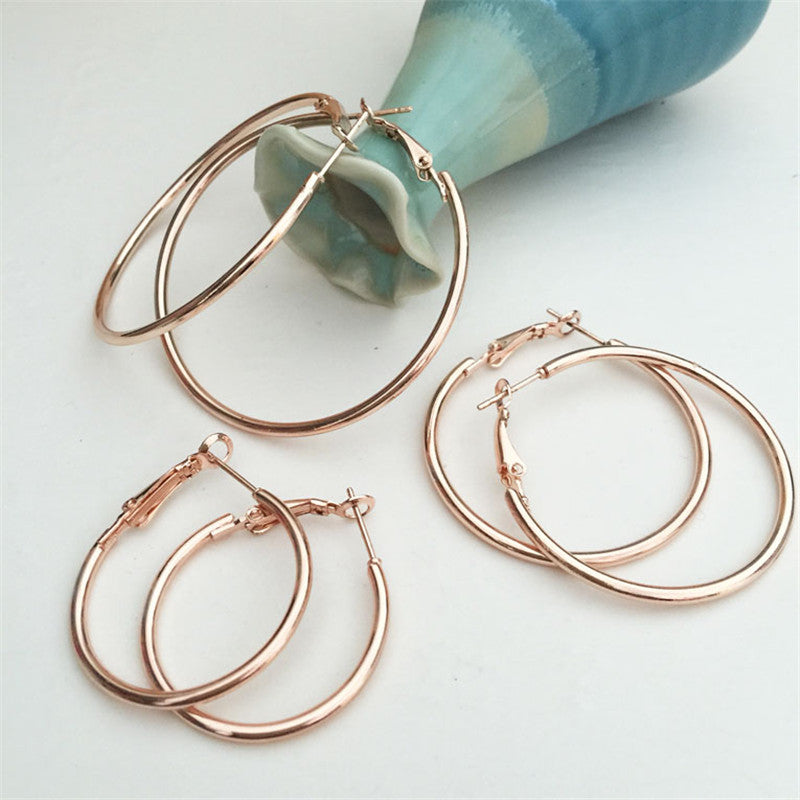 Rose Gold Hoop Earrings