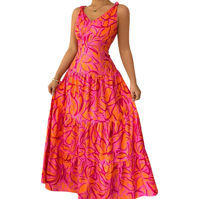 Casual Pattern Mid-length Dress