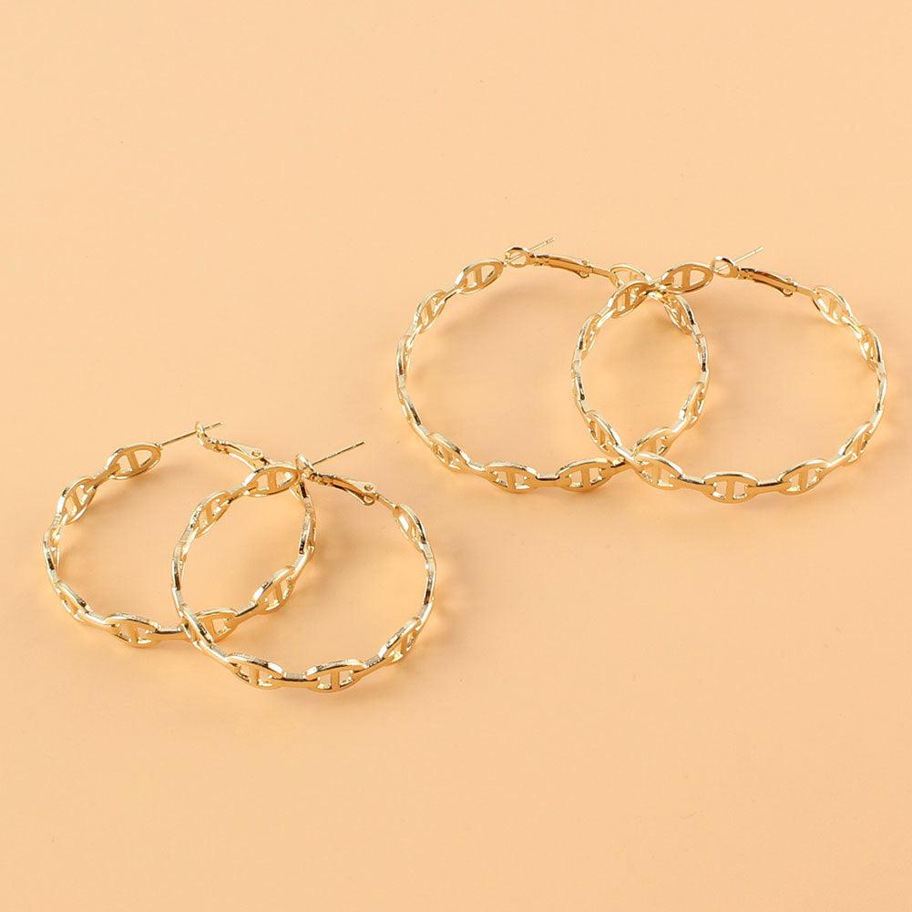 Retro Ethnic-Style Hoop Earrings