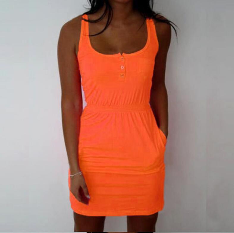 Fluorescent Beach Slim Dress
