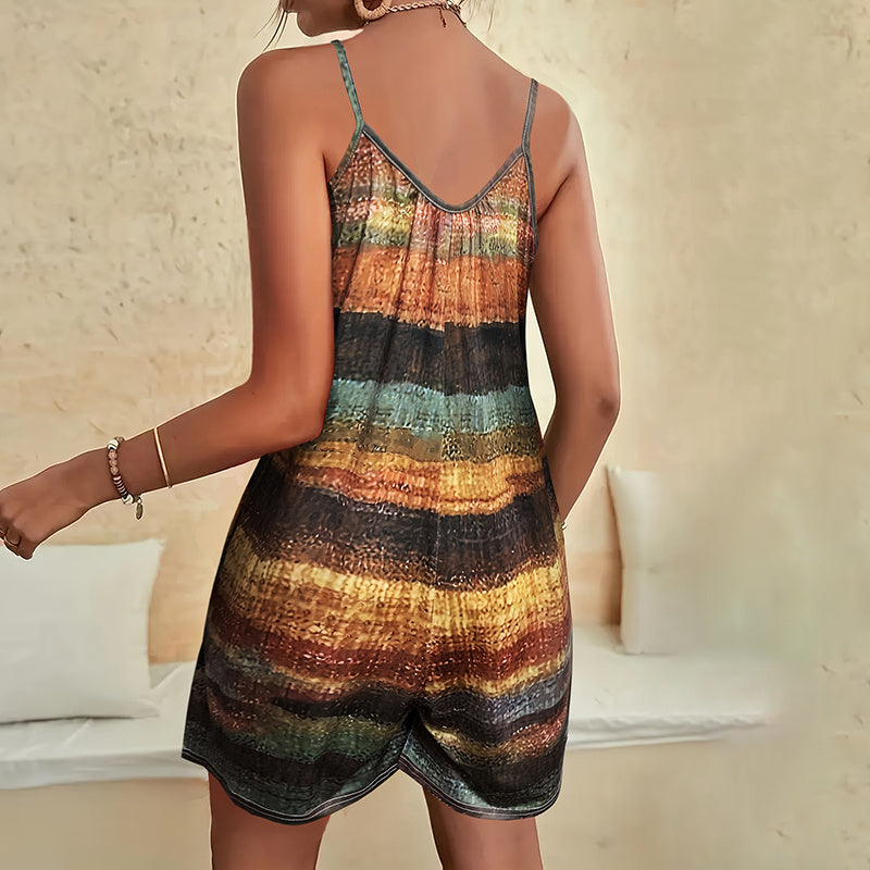 Spaghetti-Strap Shorts Jumpsuit With Pockets - US Only