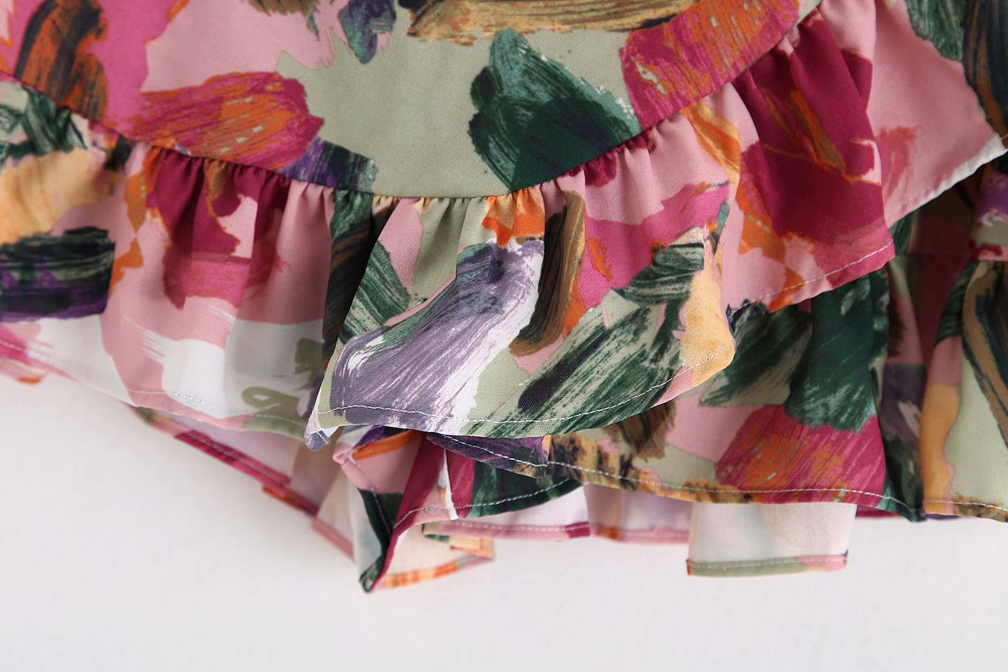 Printed short skirt