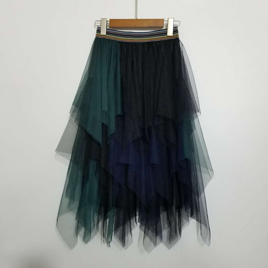 spell color net gauze peng peng skirt fairy half skirt