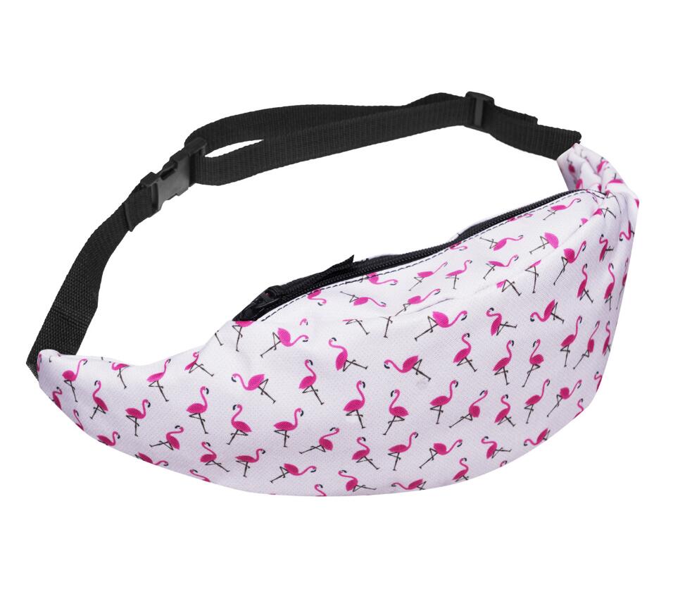 Printed Waist Zipper Bag