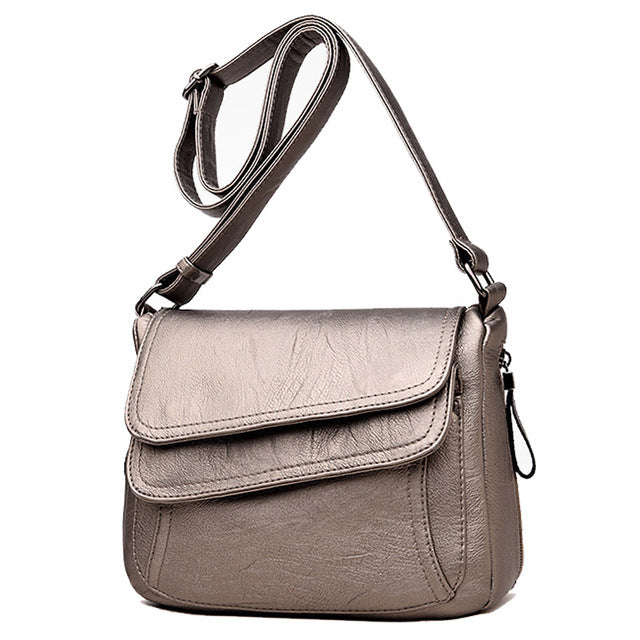 Winter style white handbag luxury leather handbag