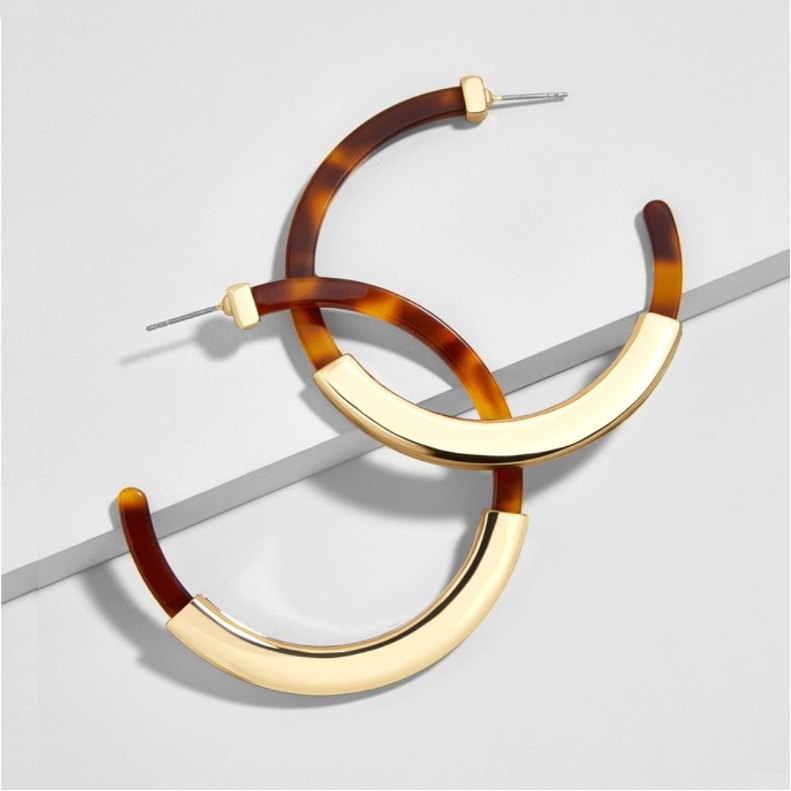 Fashion Bohemia Acrylic Acetate Hoop Earrings