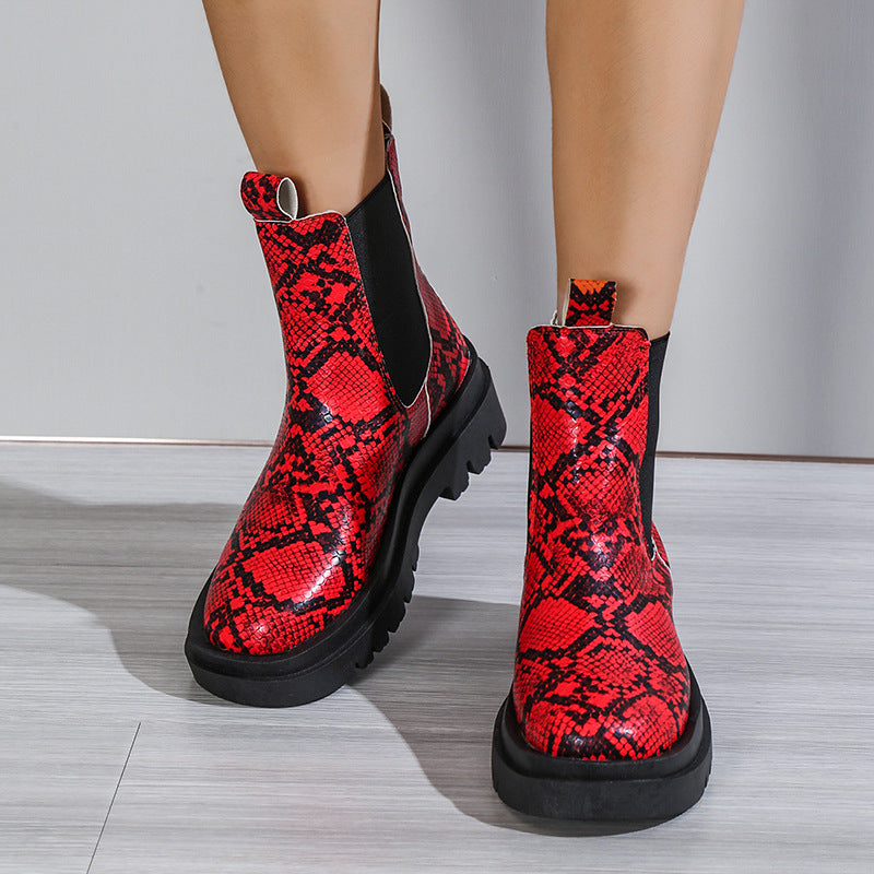 Snakeskin Ankle Boots