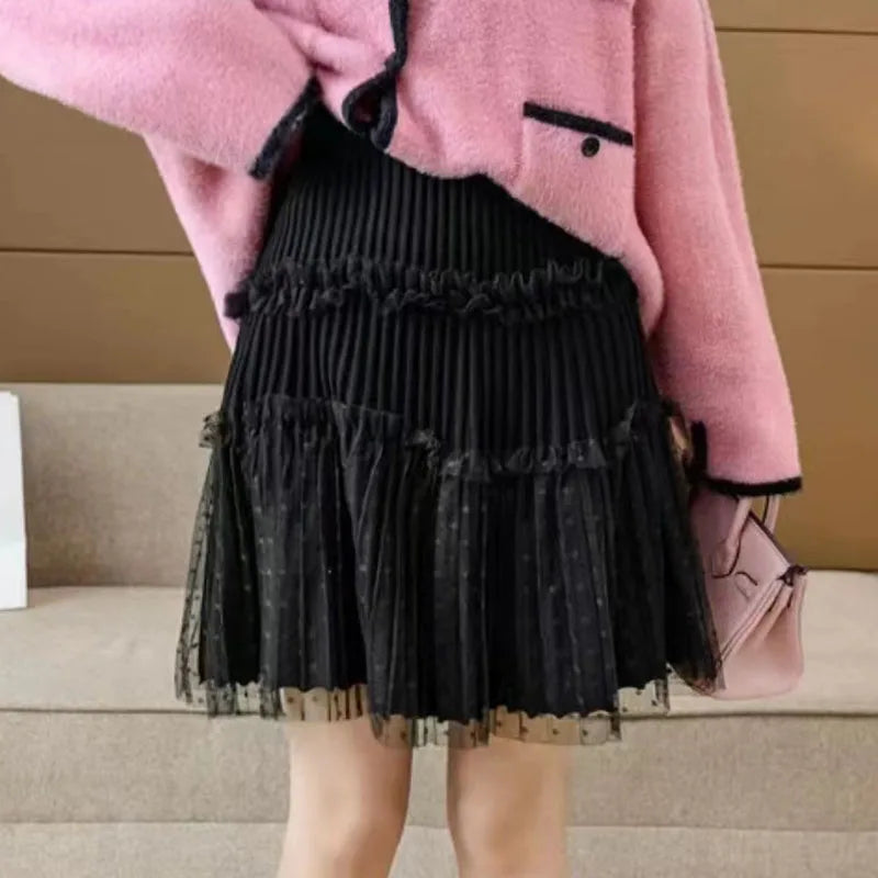 Tulle Patchwork Puffy Skirt