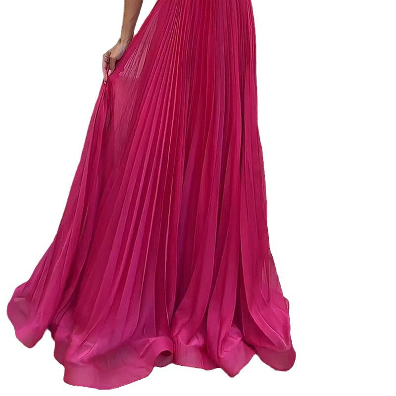 Elegant Fashion Solid-Colour Loose Dress