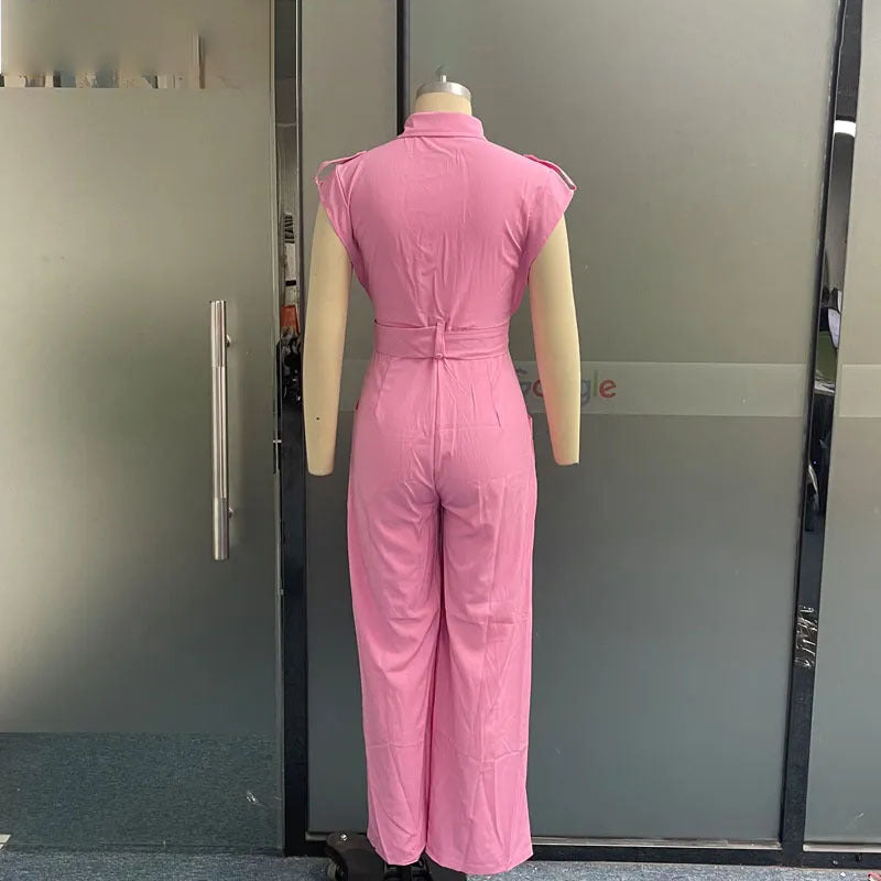 Women's All-Pink Jumpsuit