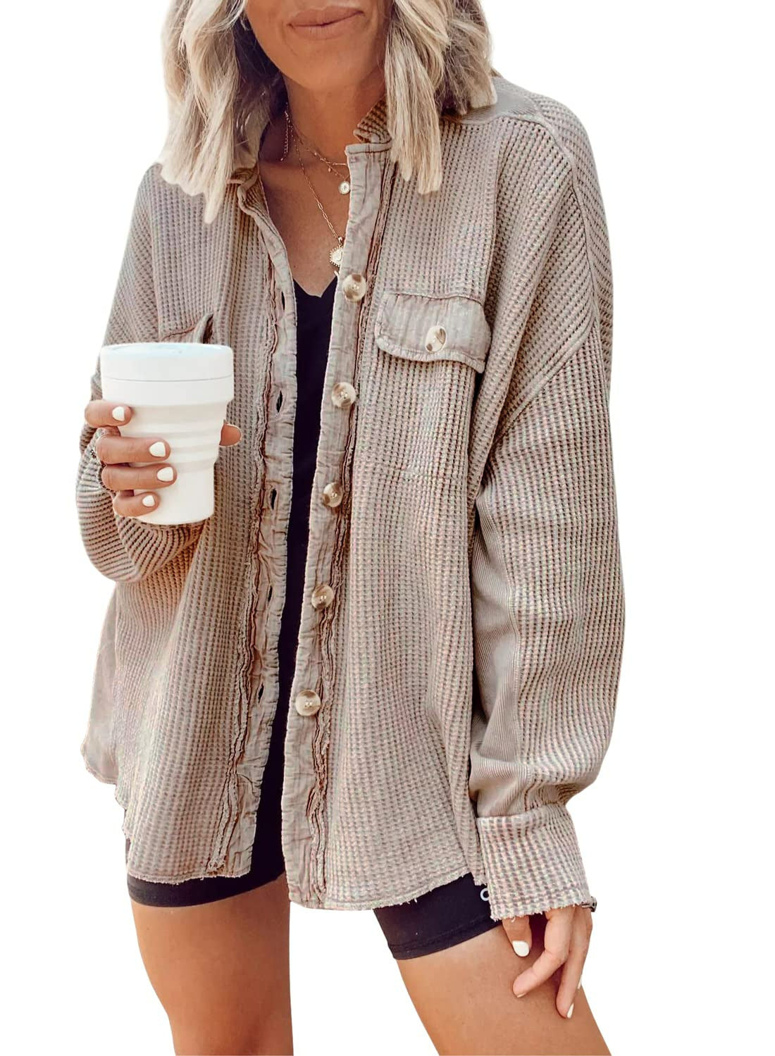 Button Shirt Fashion Jacket For Women