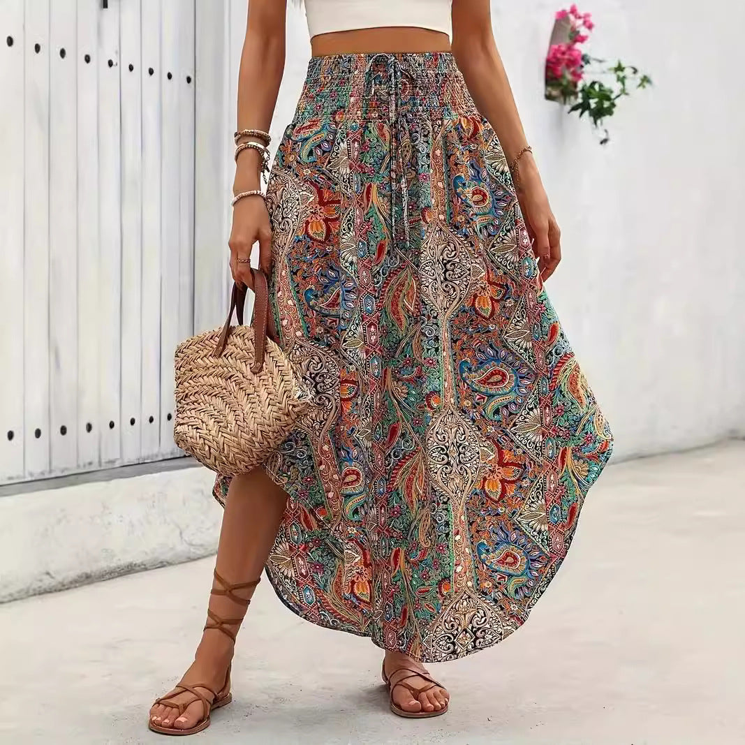 Personality Printed A-Line Skirt
