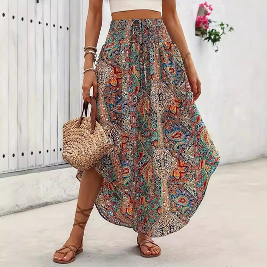 Personality Printed A-Line Skirt
