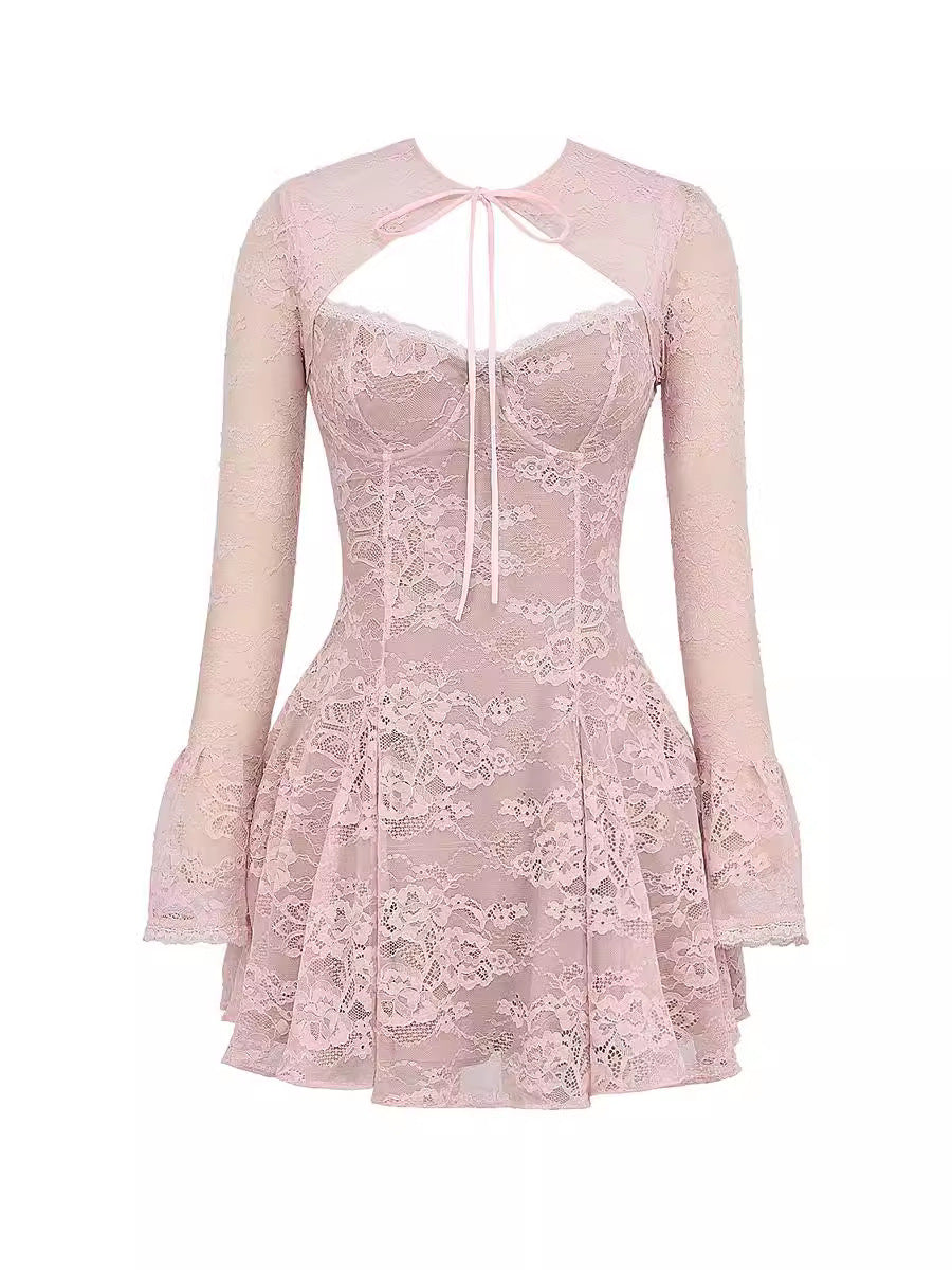 Lace Slimming And Short Dress Ladies