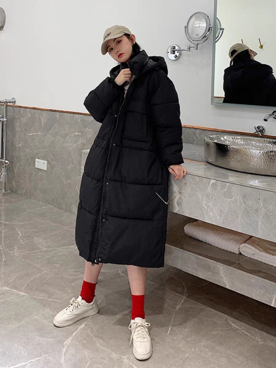 Cotton-Padded Loose Long Jacket
