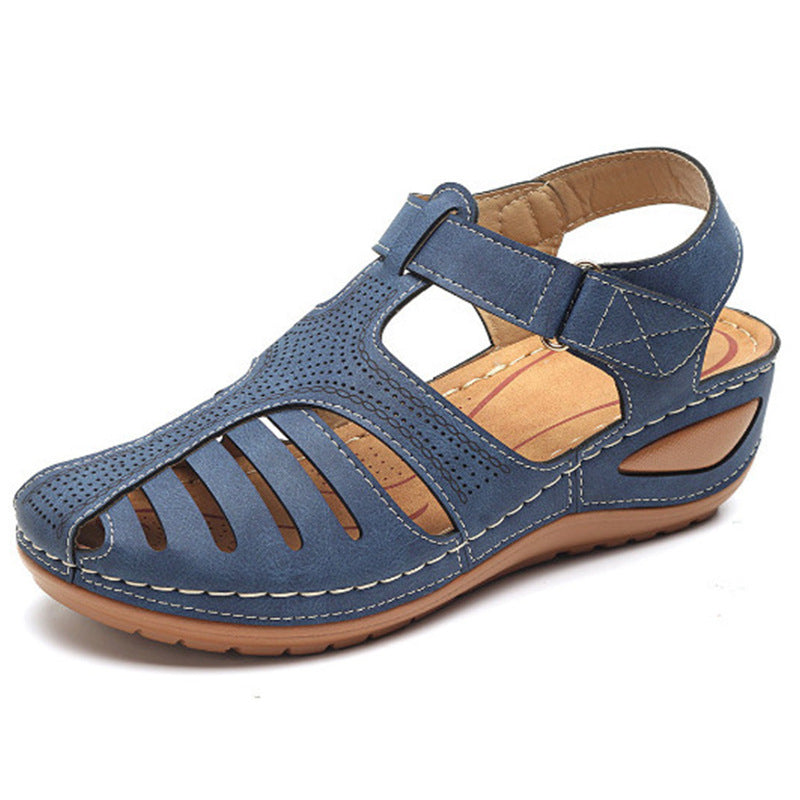 Women's Plus-Size Retro Sandals - Round Toe