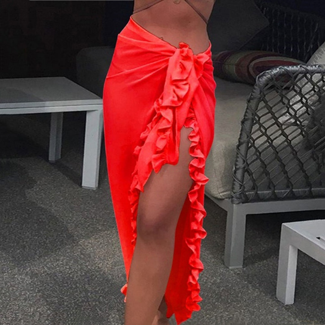 Sun-Proof Chiffon Lace Beach Skirt