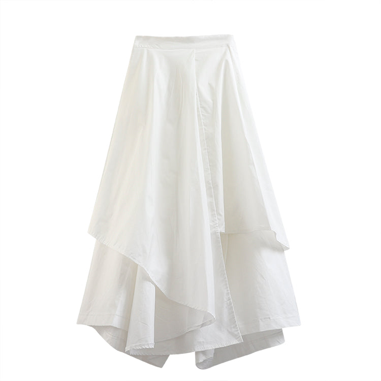 Women's Irregular Ruffle High-Waist Panel Skirt