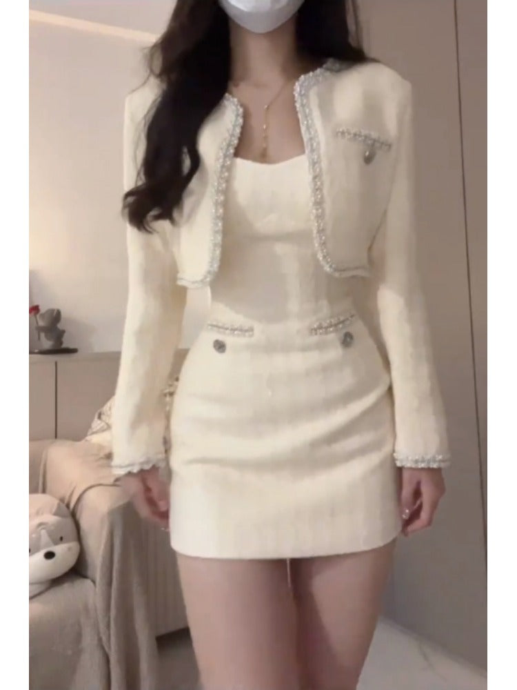 Heavy Industry Diamond Inlaid High-End Outfit - Dress + Top