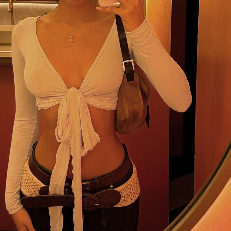 Pure Desire V-Neck Short Blouse
