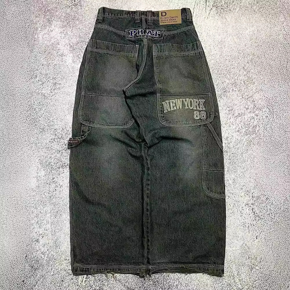 Spring New Street Retro Minority Trendy Brand Wide Leg Jeans Men's Straight