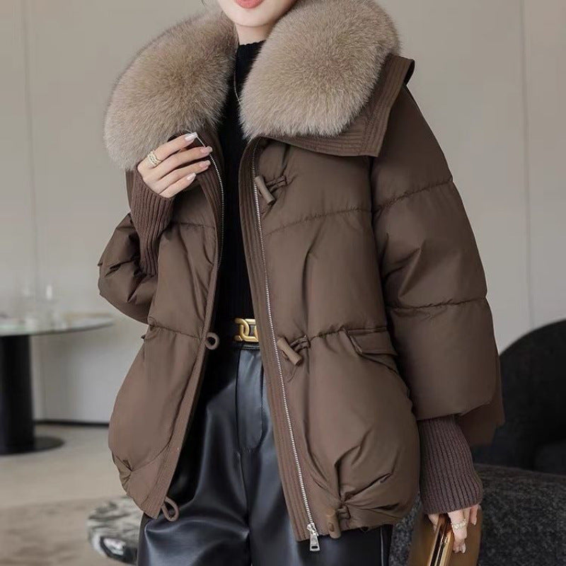 Women's Fur-Collar Cotton-Padded Short Winter Jacket