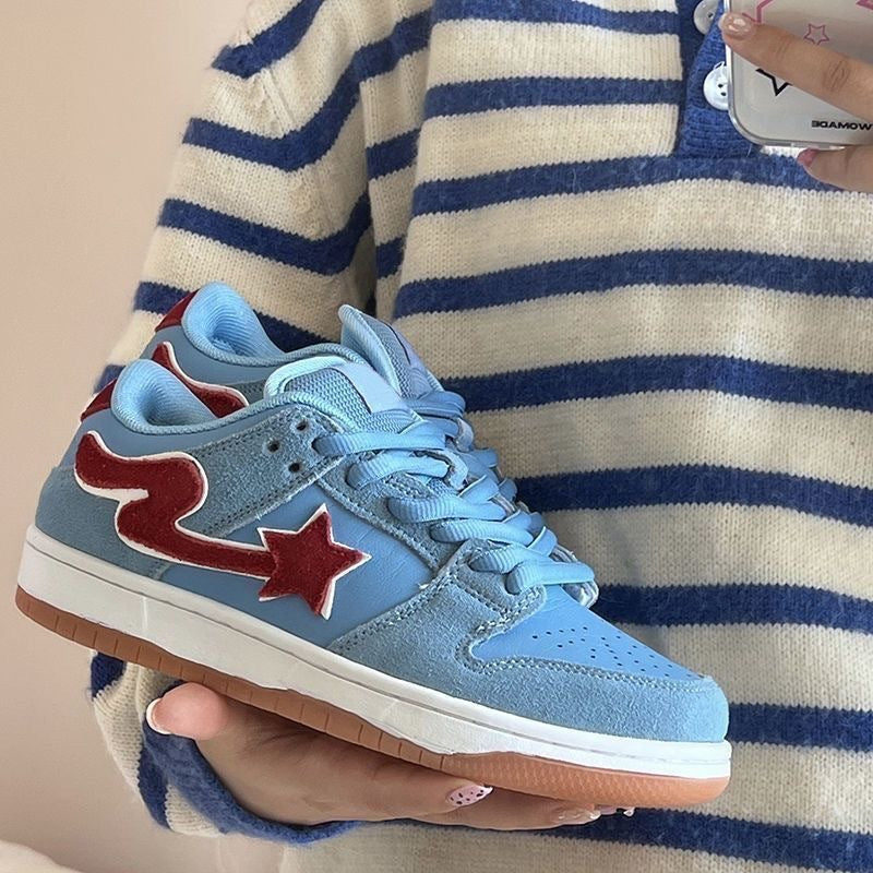 Trendy Niche Colour-Matching Meteor Board Shoes For Women
