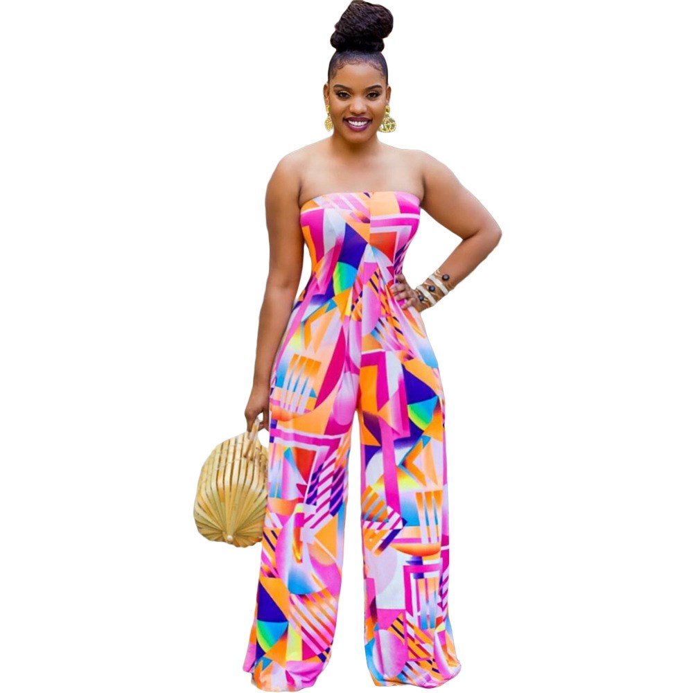 Women's New Hot Big Print Fashion Jumpsuit