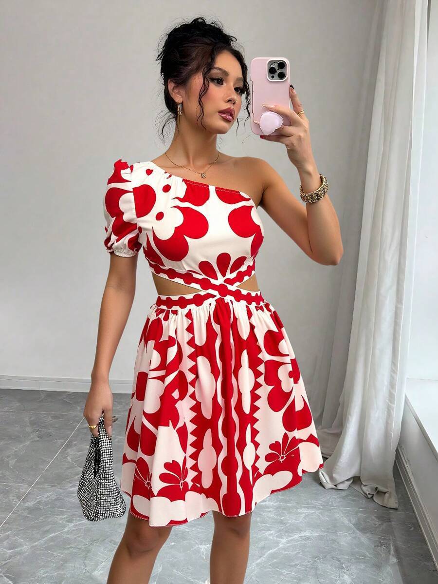 Breathable Hollow-Waist Short Dress