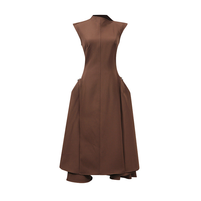 Elegant Flutter Sleeve Long Dress