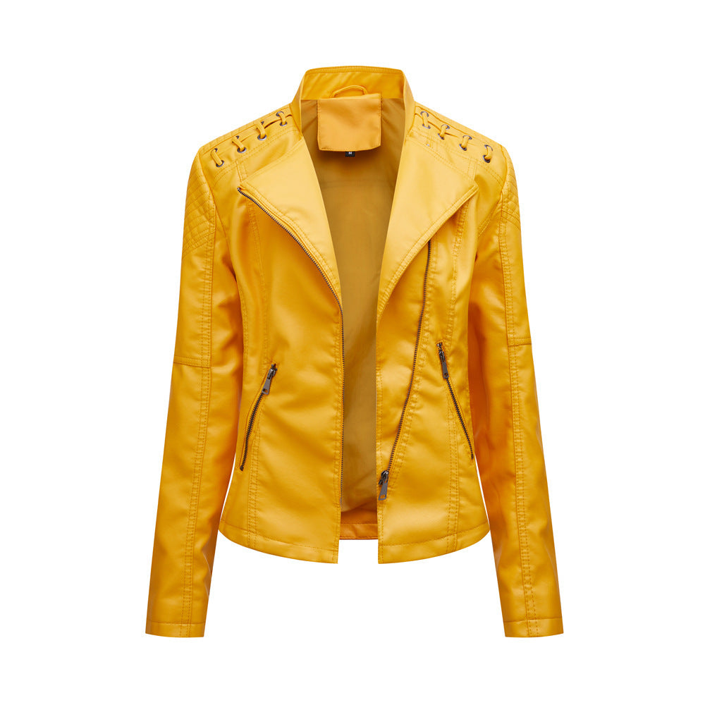 Slim Thin Leather Jacket