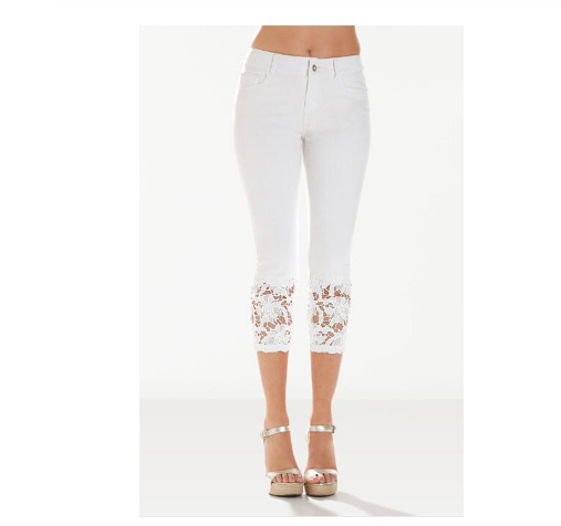 Lace Cropped Trousers for Women