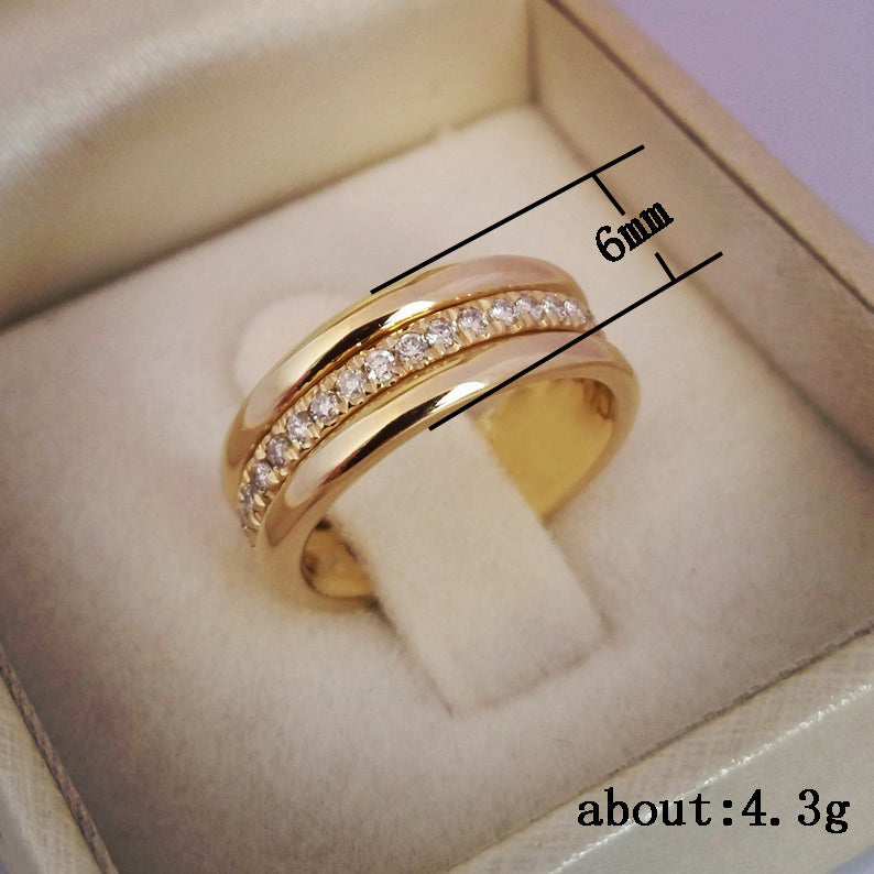 Copper-Plated Fashion Golden Ring For Women