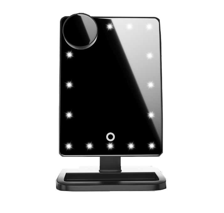 Touch-Screen Makeup Mirror With 20 LED Light Bluetooth Music Speaker - 10x Magnifying Mirrors Lights