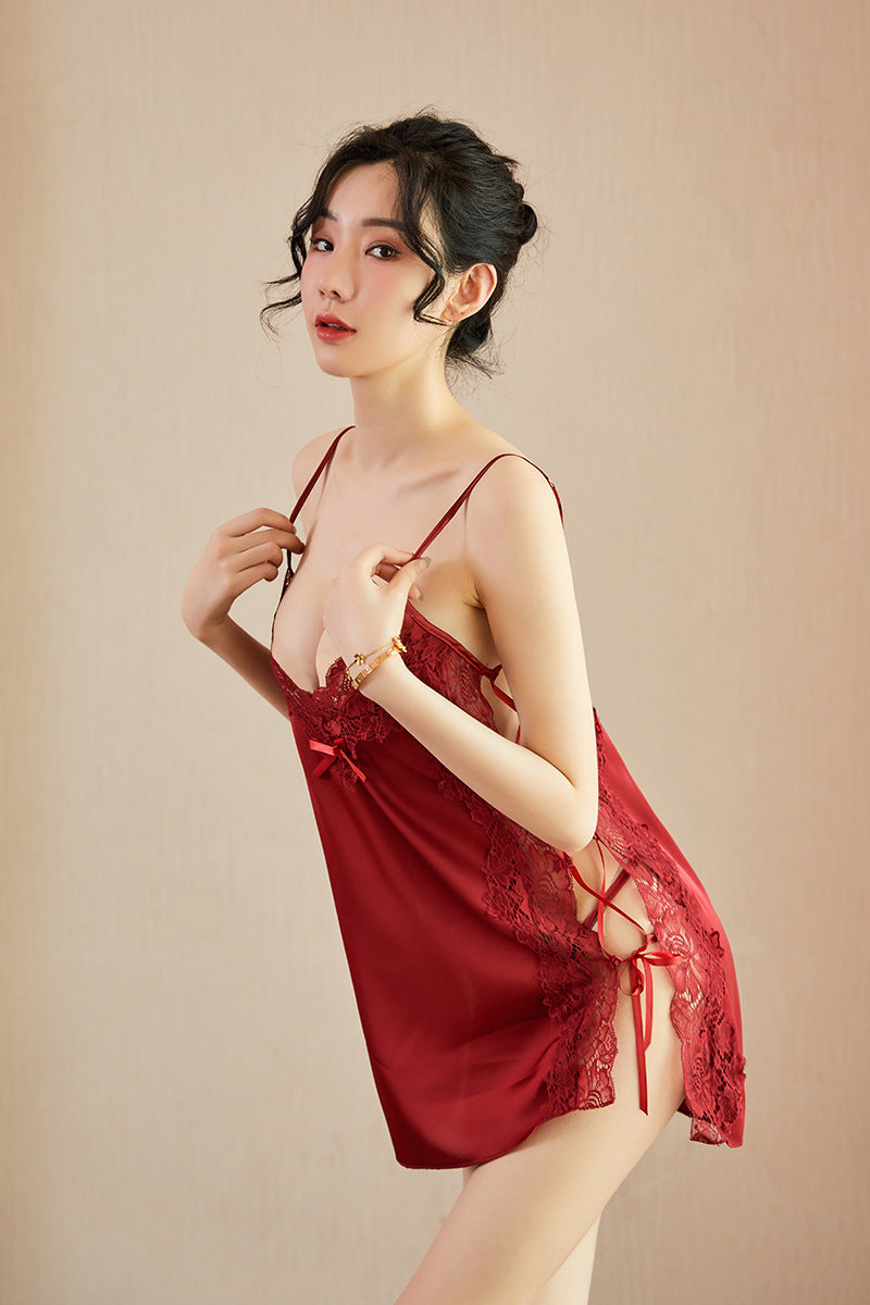 Side-Slit Charming Lace Erotic Lingerie