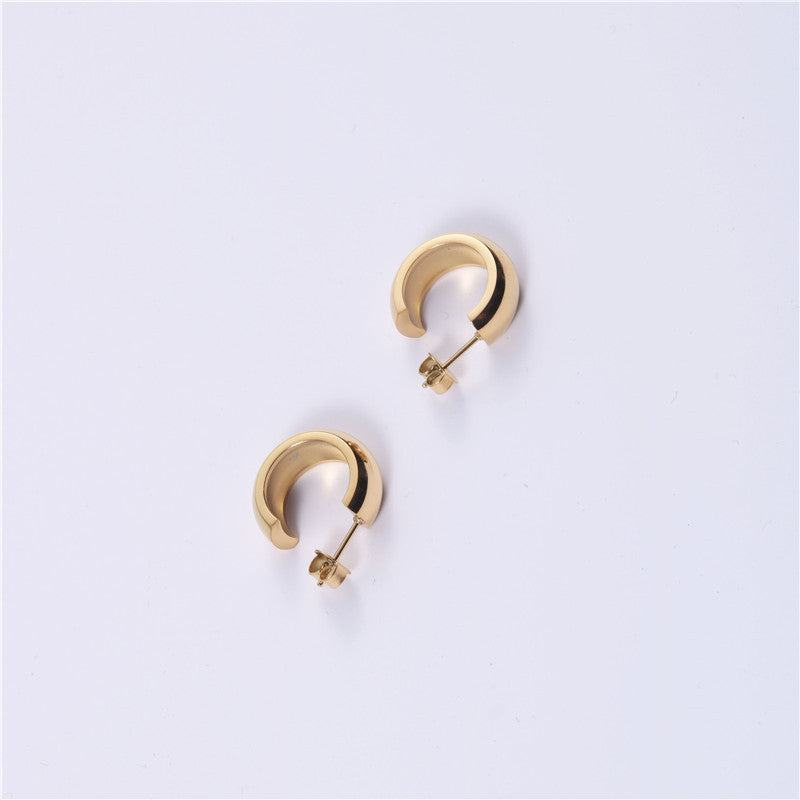 Stacked exaggerated hoop earrings