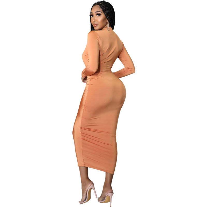 Babes Wear Fashionable Slim Long Dress