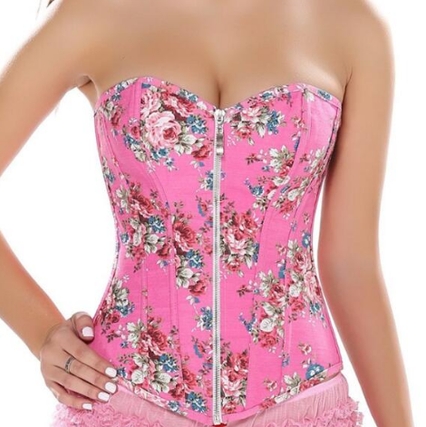 Vintage Overbust Zipper Corset