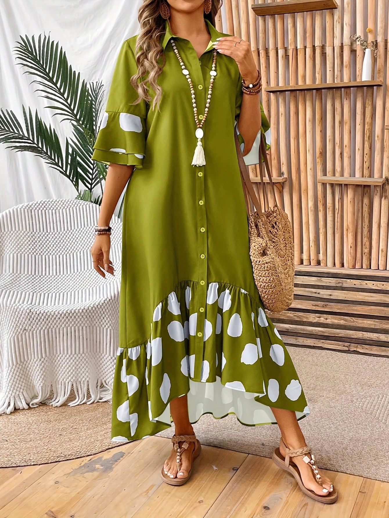 Fashion Trend Polyester Fiber Women's Dress