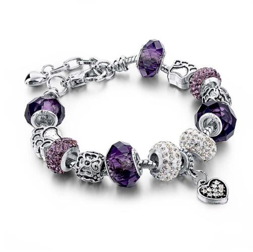 Crystal Beads Bracelets & Bangles - Snake Chain Charm Bracelets For Women