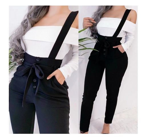 Slim Casual Suspender Trousers