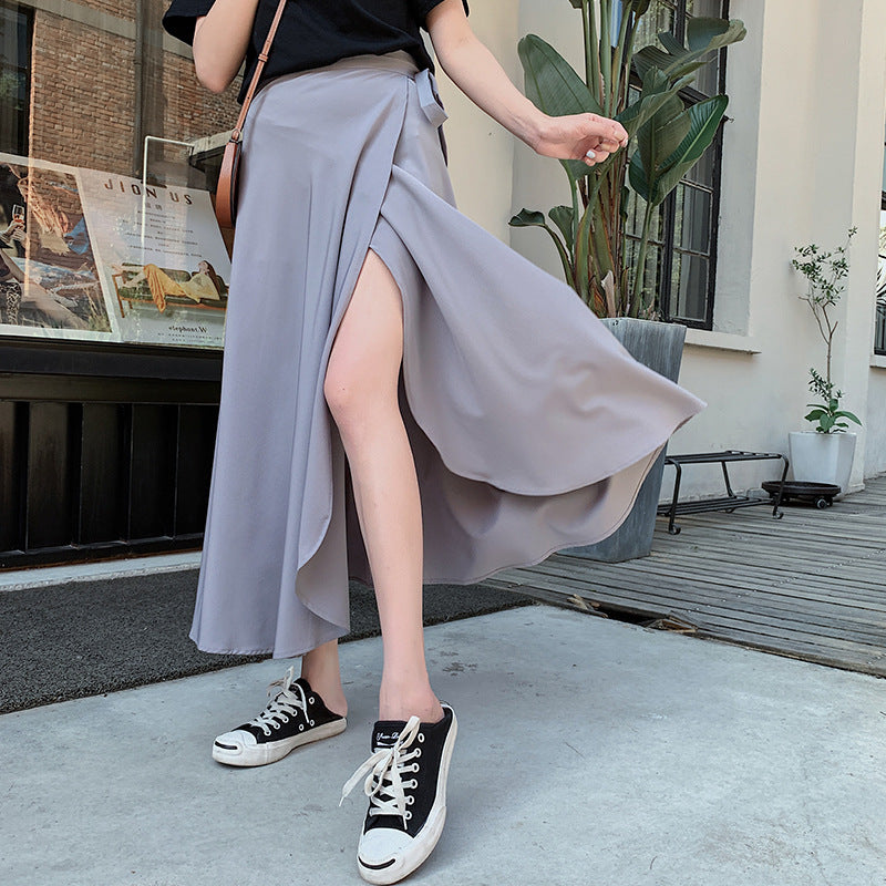 One-piece lace-up skirt