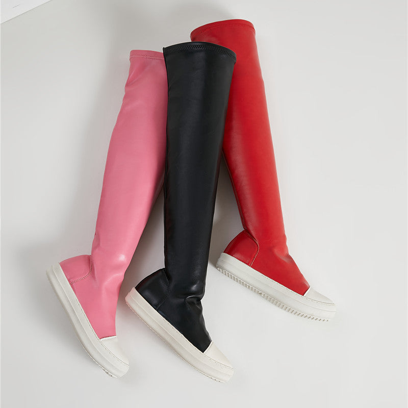 Women's Waterproof Platform Long Boots