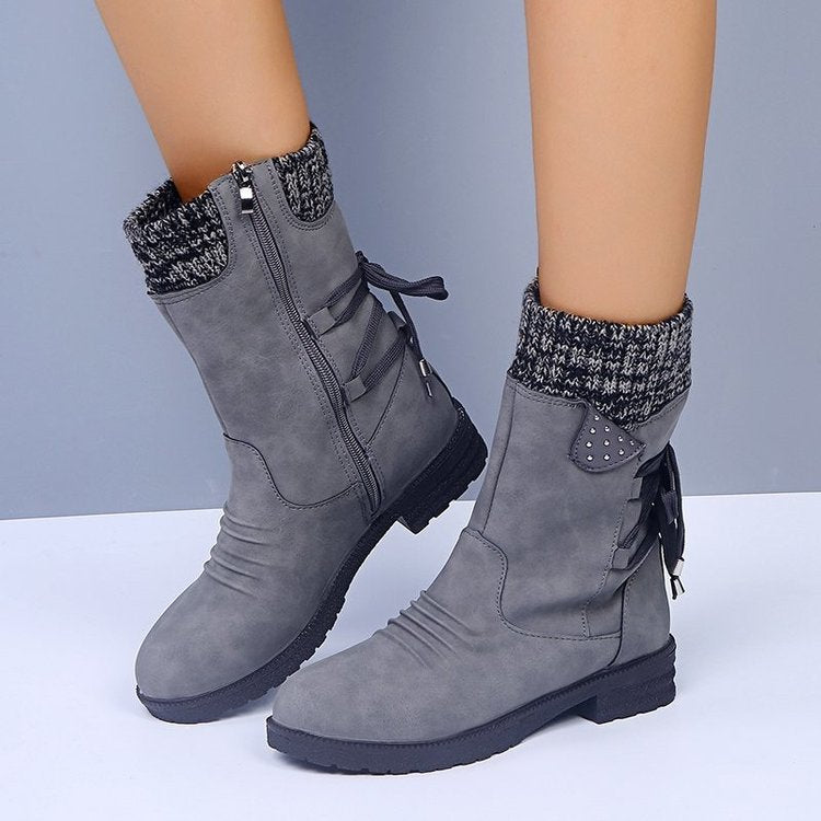 Lace-Up Women's Snow Boots - Cowgirl Shoes