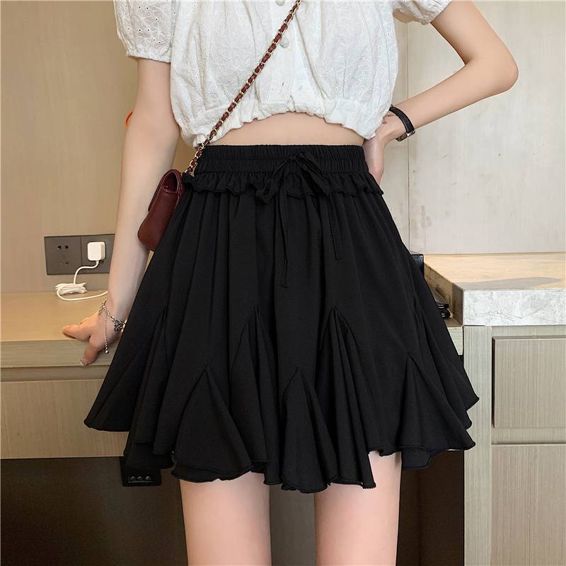 Women's Irregular Chiffon Ruffled Skirt