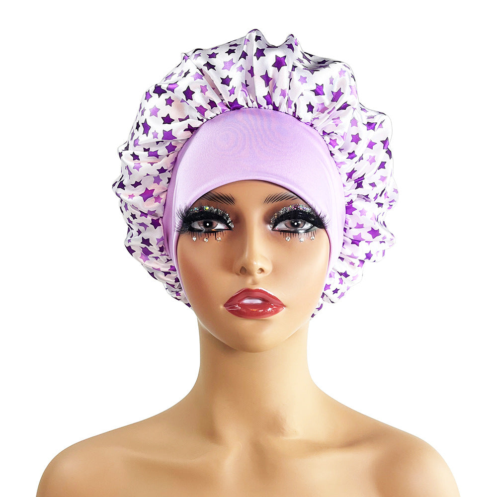 Satin Printing Beauty Shower/Night Cap