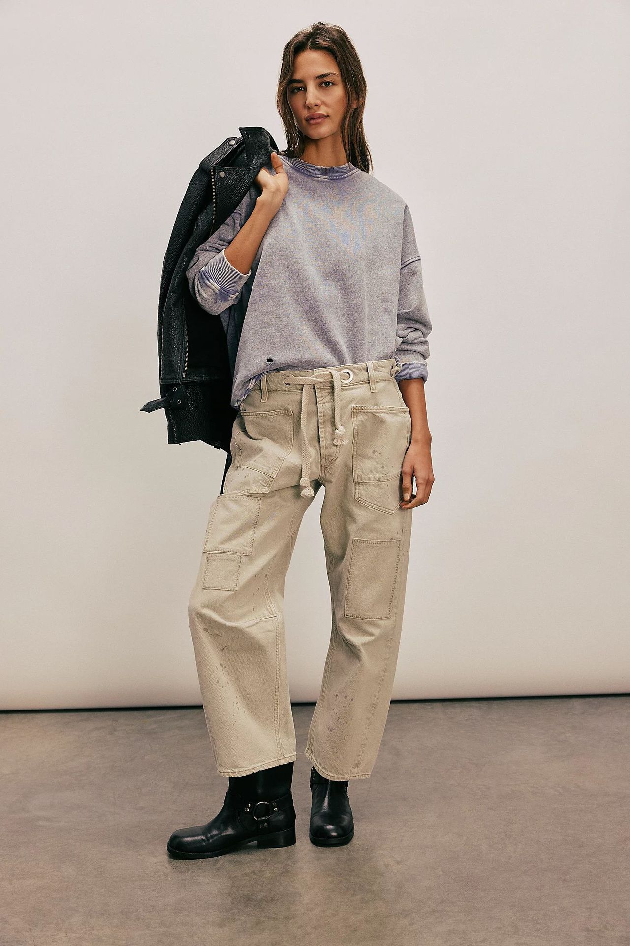 New Washed Pants With Drawstring