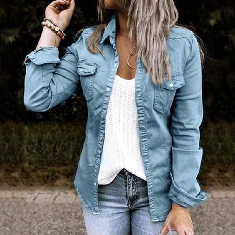 Mid-Length Denim Jacket For Women